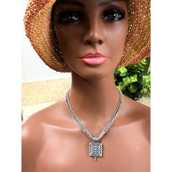 Brighton Carnival Turquoise Toggle Necklace - Picture 7 of 7